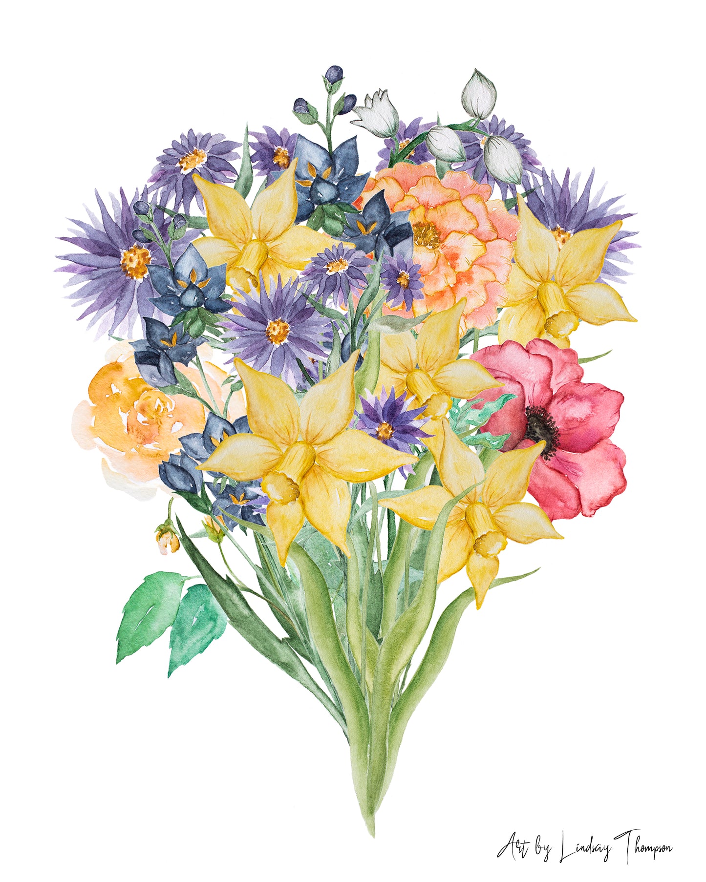 Custom Birth Flower Art (DIGITAL FILE)