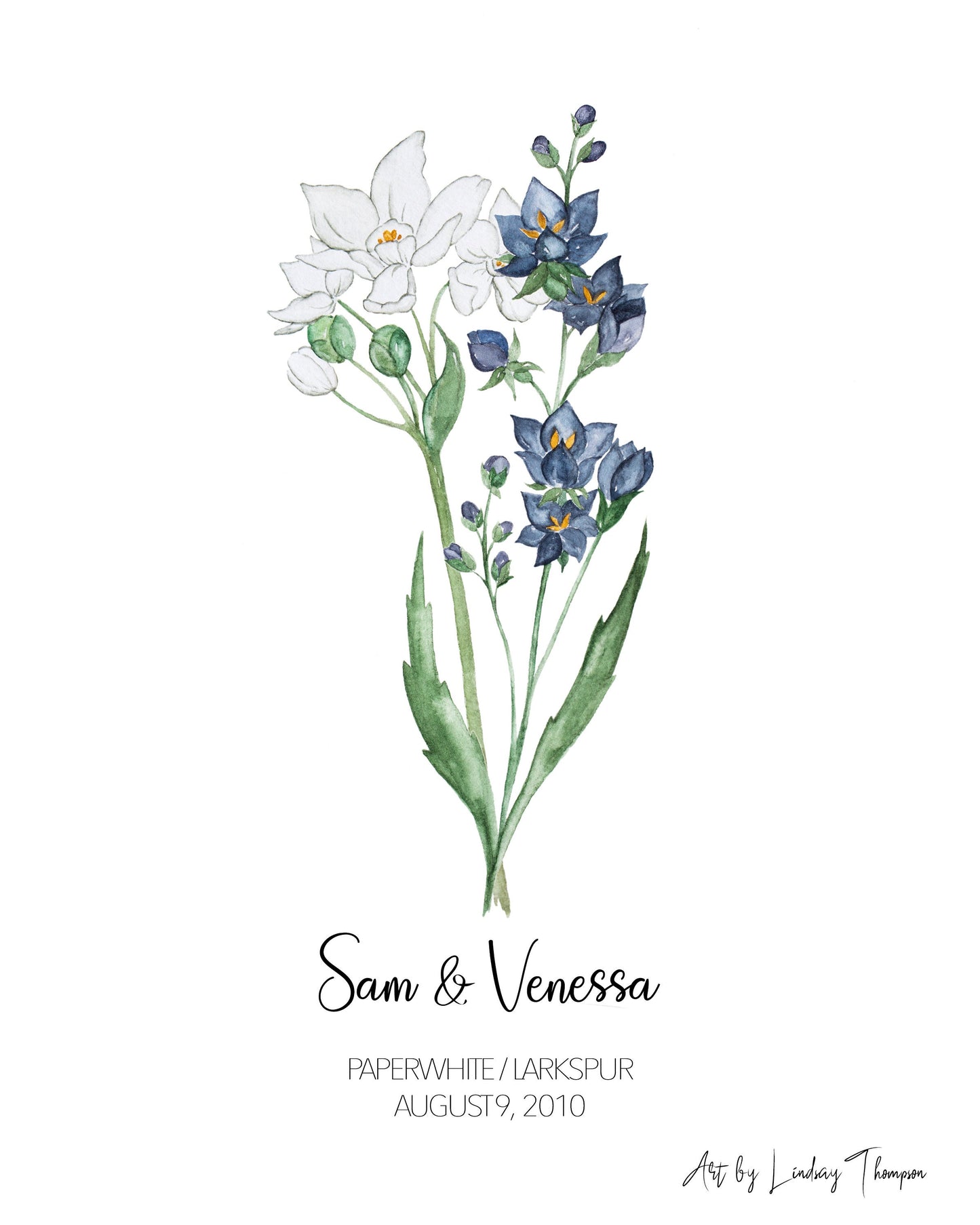 Custom Birth Flower Art (DIGITAL FILE)