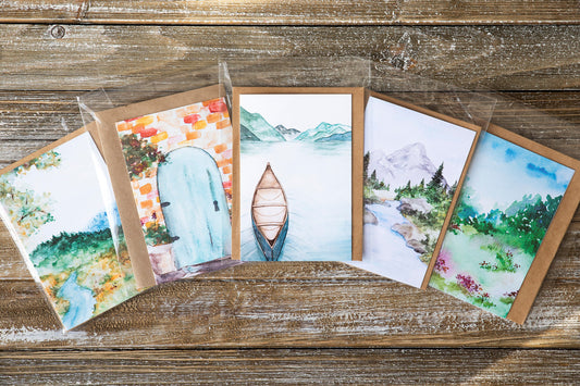 Card Bundle, SET OF 5 Landscape Cards