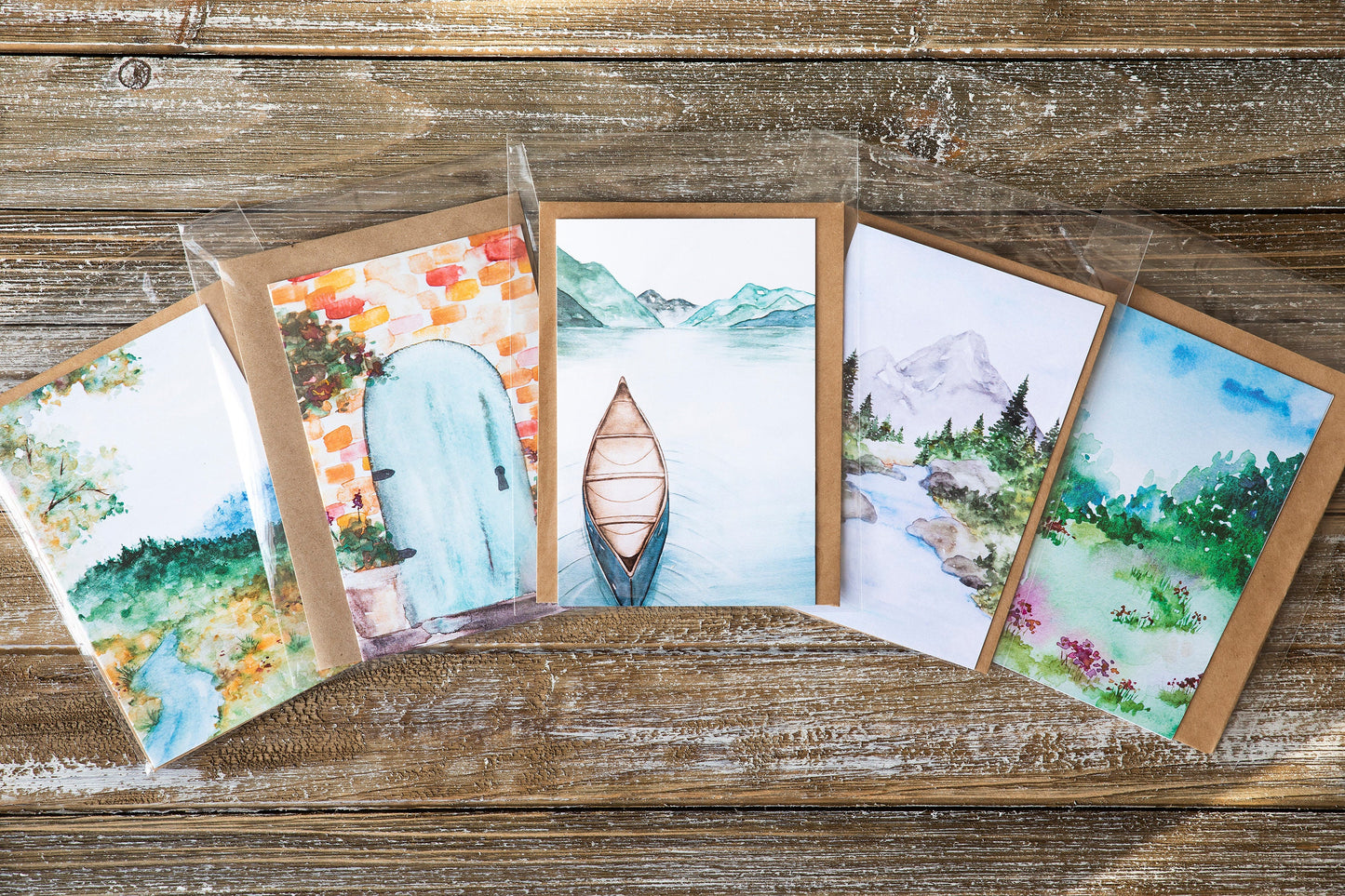 Card Bundle, SET OF 5 Landscape Cards